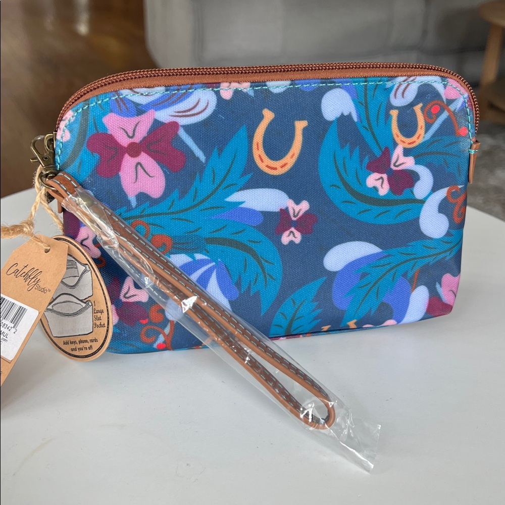 Catchfly Colorful Wristlet with Western Floral Design